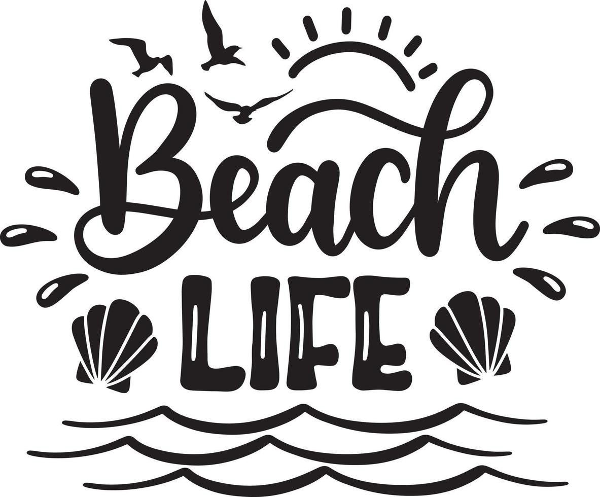 Beach Life Summer vector