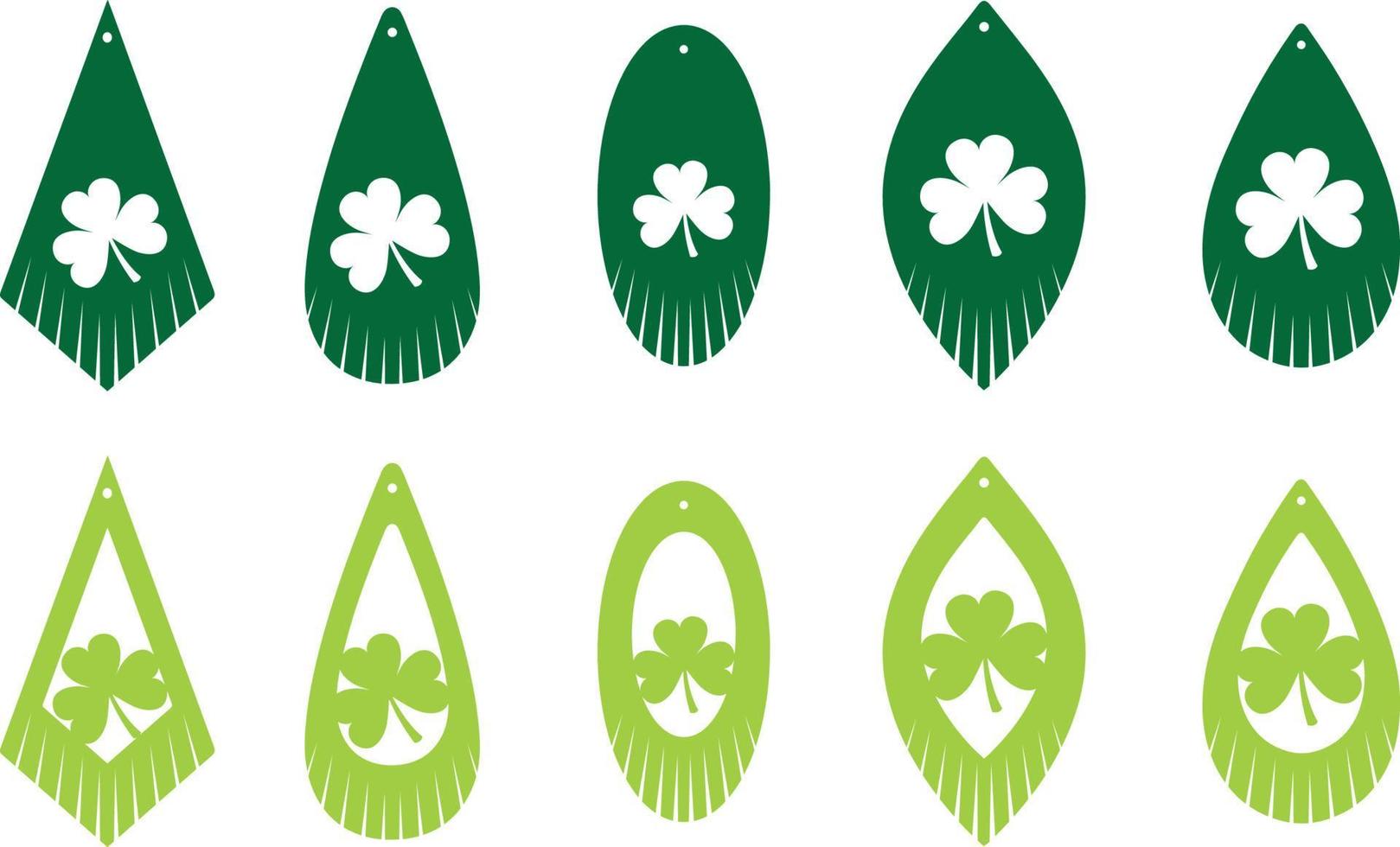 Clover Fringe Earrings vector