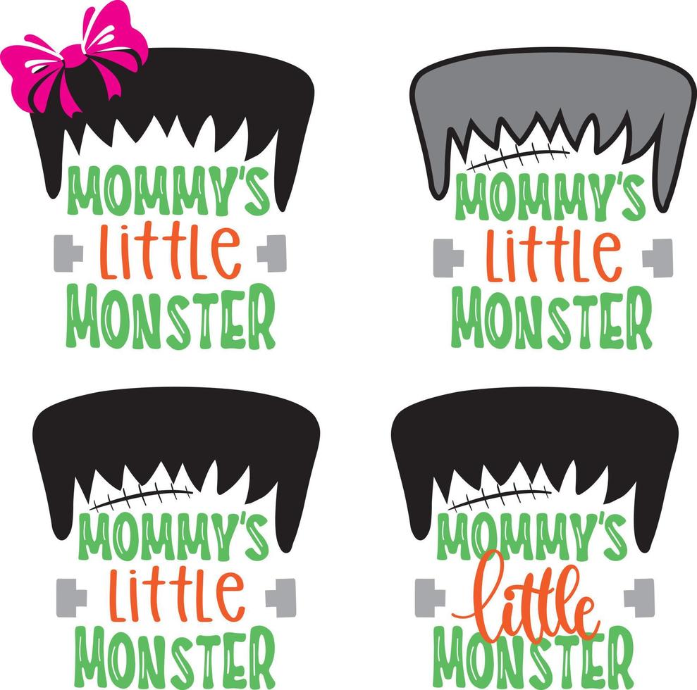 Mommys Little Monster vector