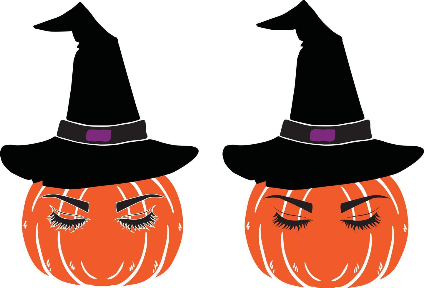 Witch Hat Pumpkin vector