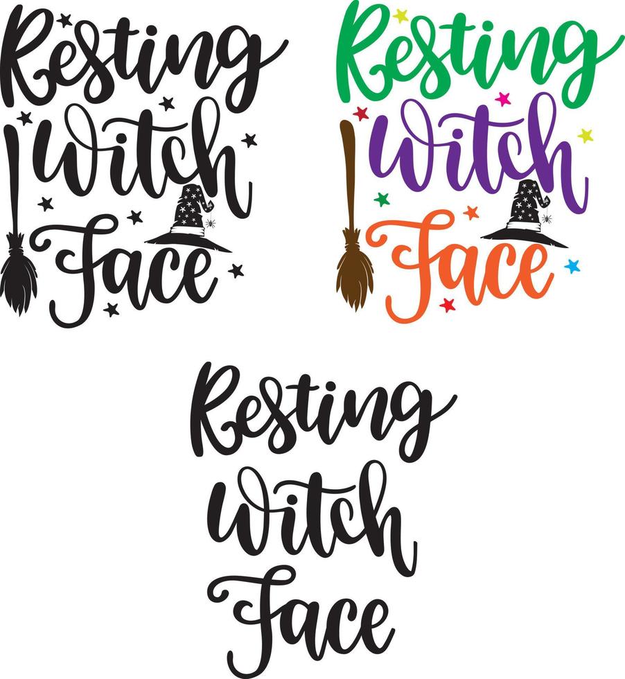 Resting Witch Face 1 vector