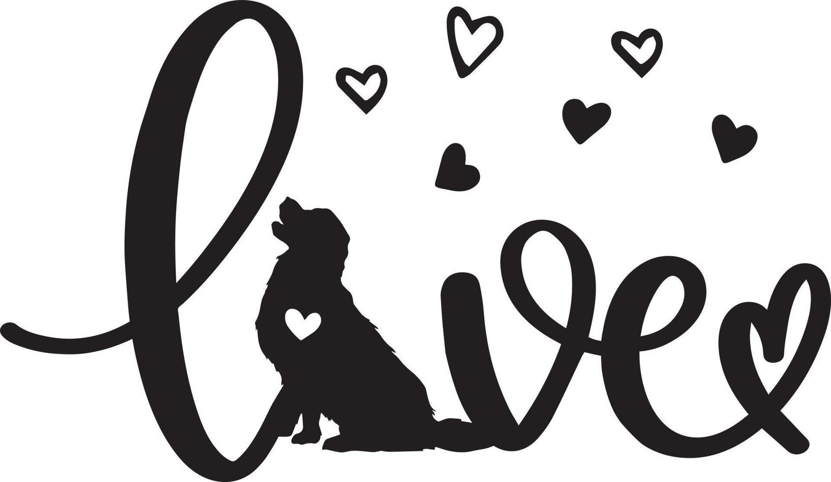 Golden Retriever Love 1 vector