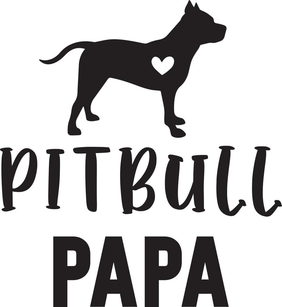 pitbull papa perro archivo vector