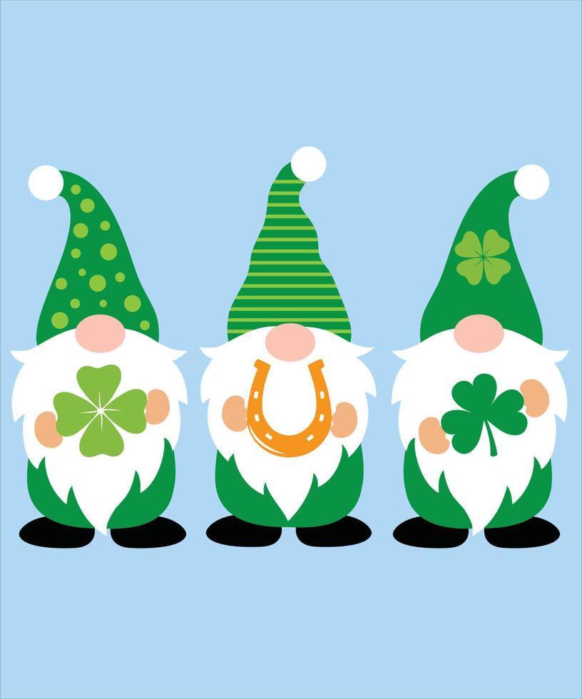 gnomos del día de san patricio vector