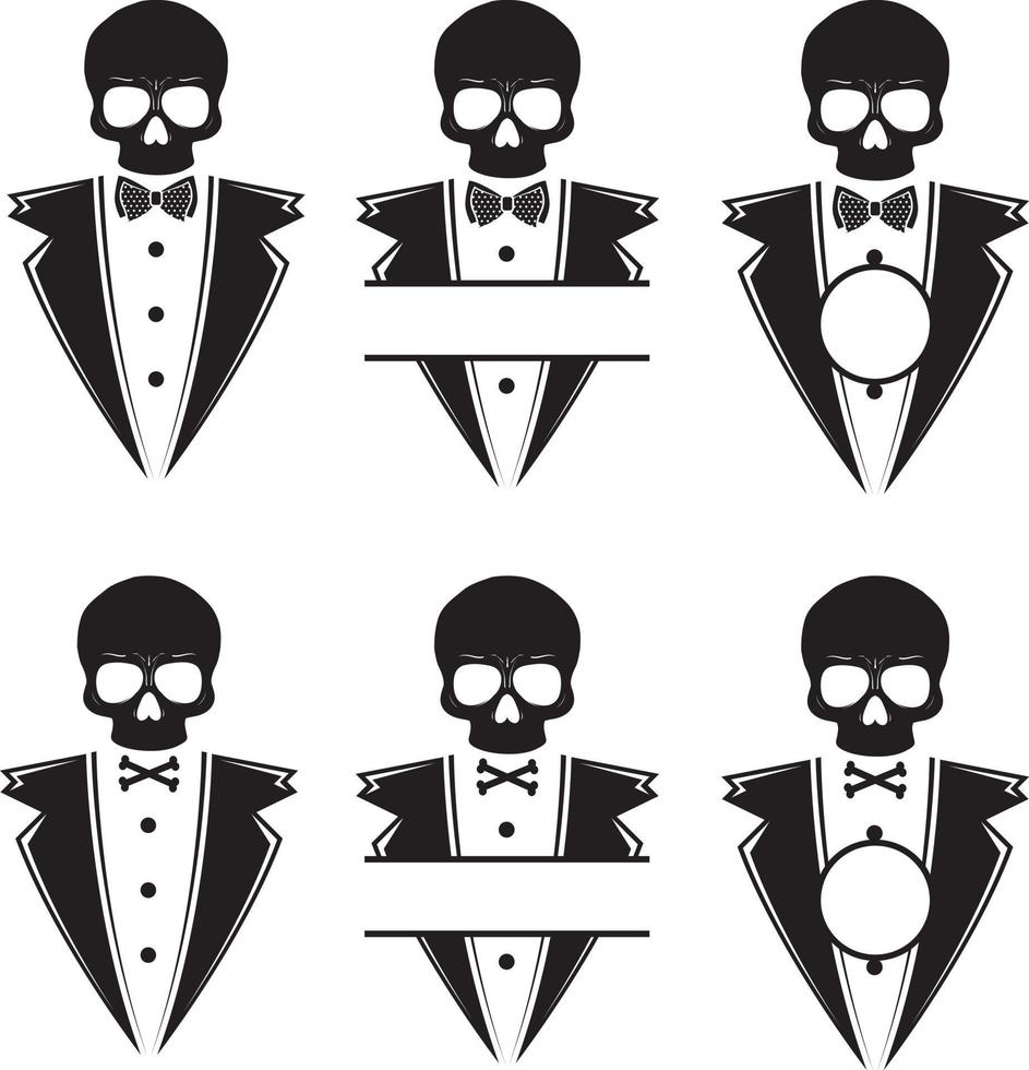 Skull Bow Tie vector