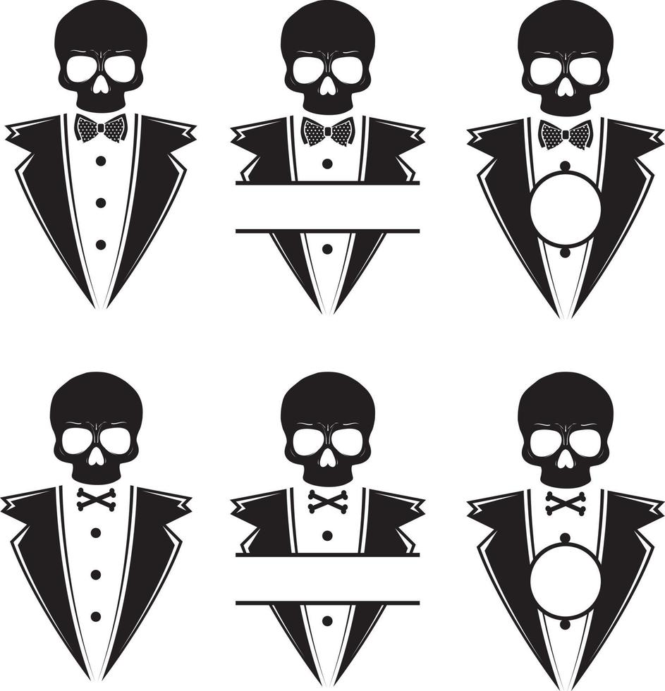 Skull Bow Tie vector