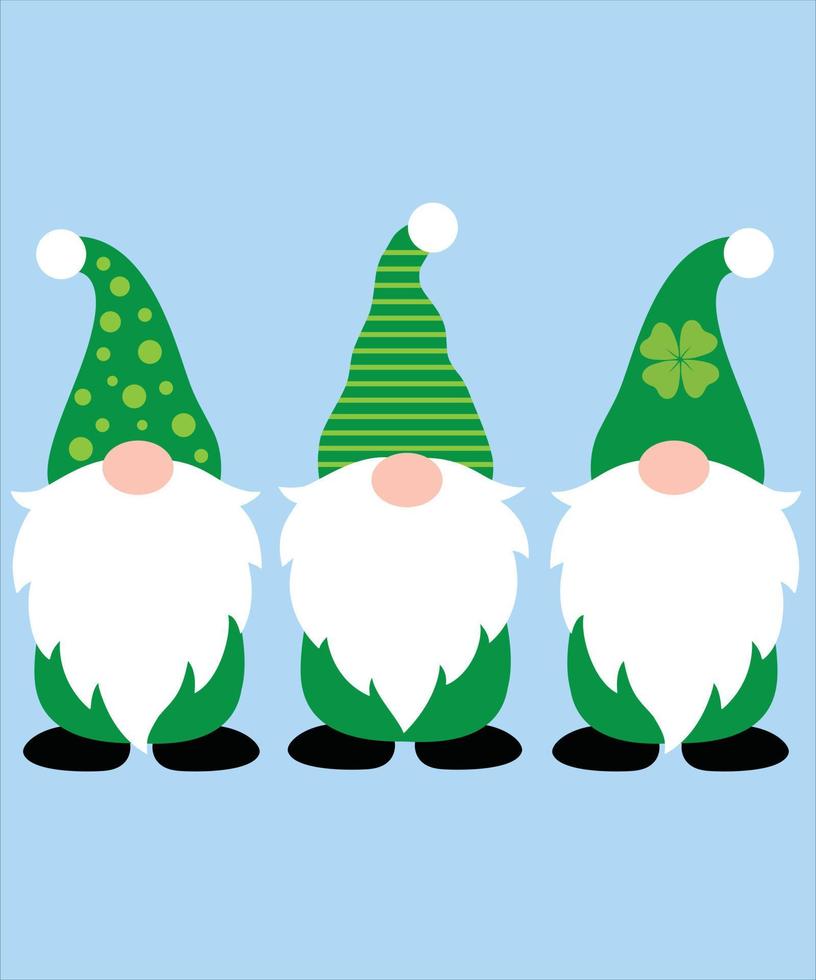 St Patricks Day Gnomes 2 vector