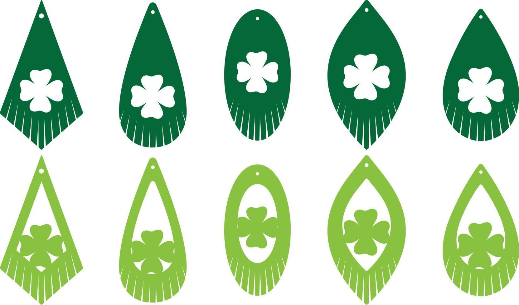 Shamrock Fringe Earrings vector