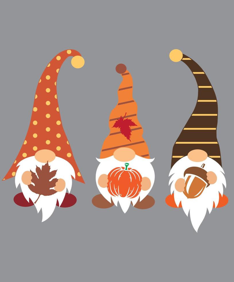 Fall Gnomes 2 Vector File