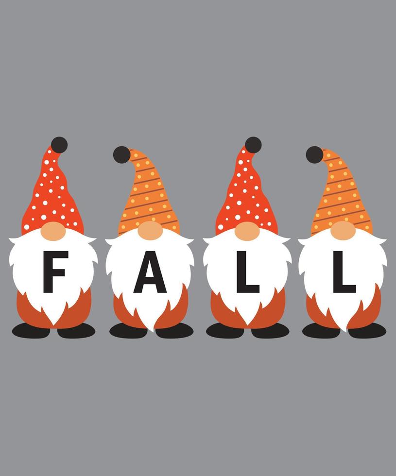 Fall Gnomes 12 vector