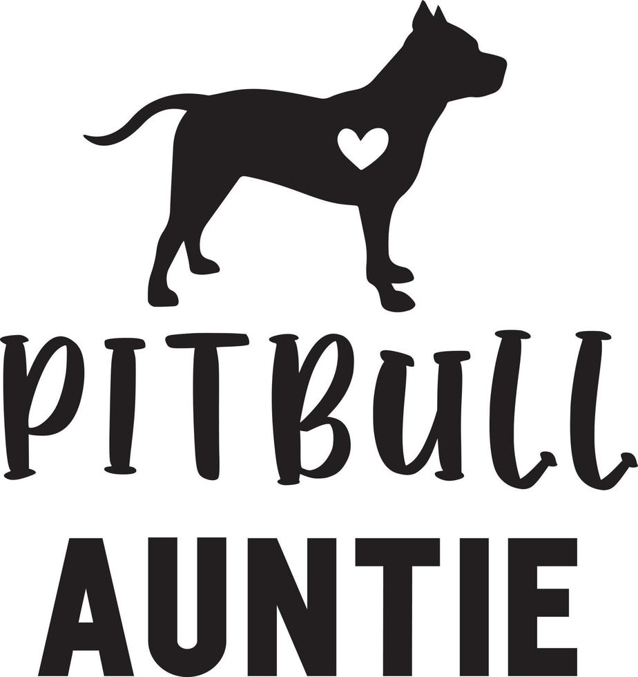 archivo de perro pitbull tía vector