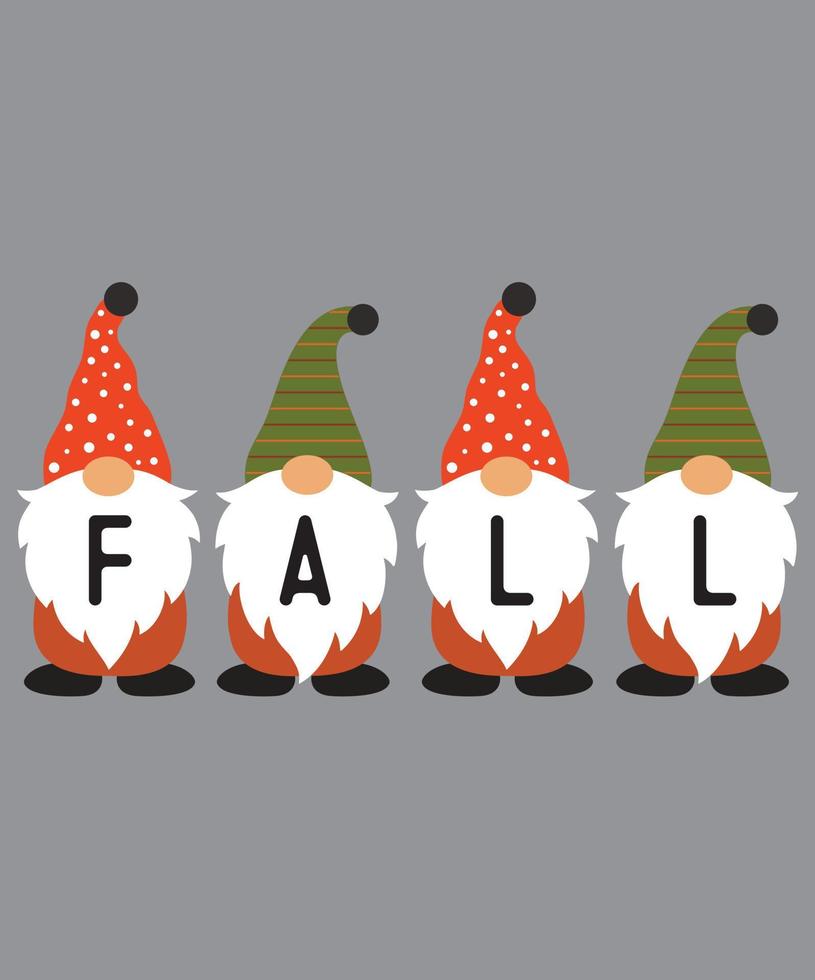 Fall Gnomes 11 vector