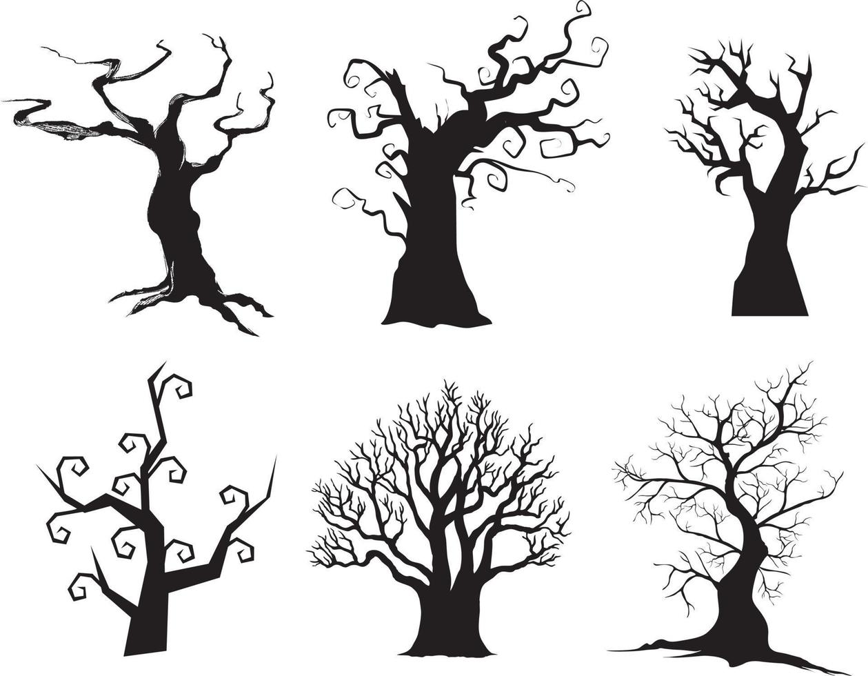 árbol muerto halloween vector