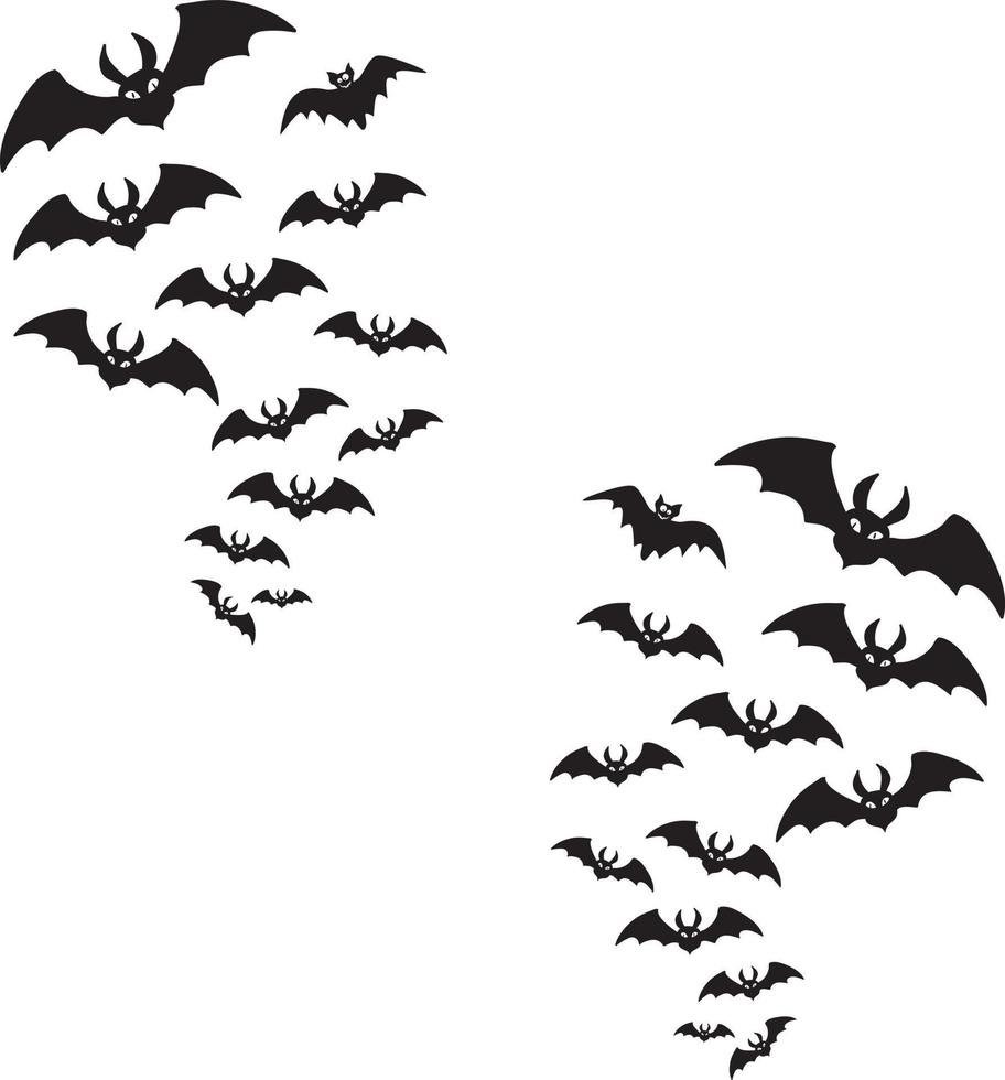 Bat Swarm Halloween vector