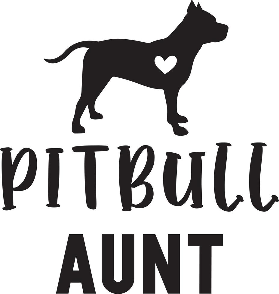 Pitbull Aunt Dog Vector File