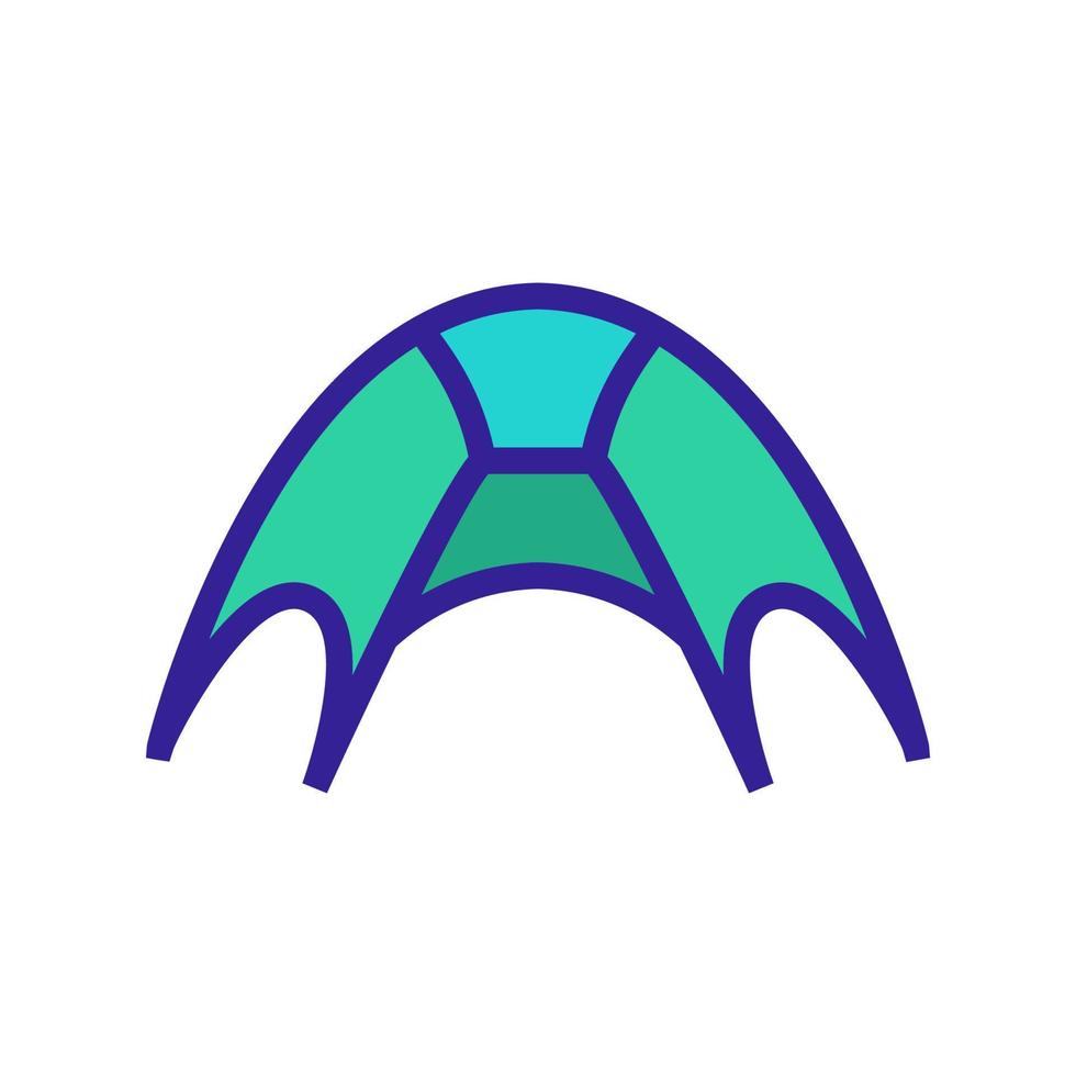 tent icon vector. Isolated contour symbol illustration vector