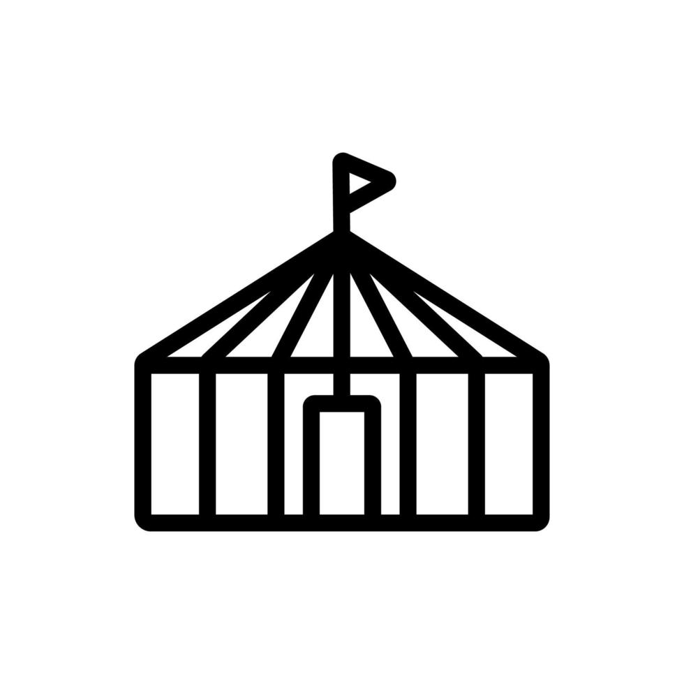 Summer awning icon vector. Isolated contour symbol illustration vector