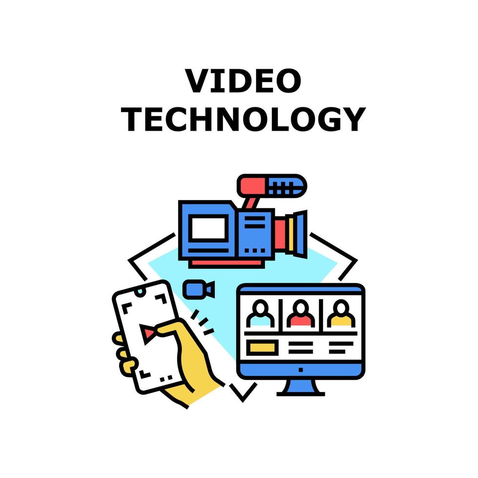 Video Technology icon vector illustration