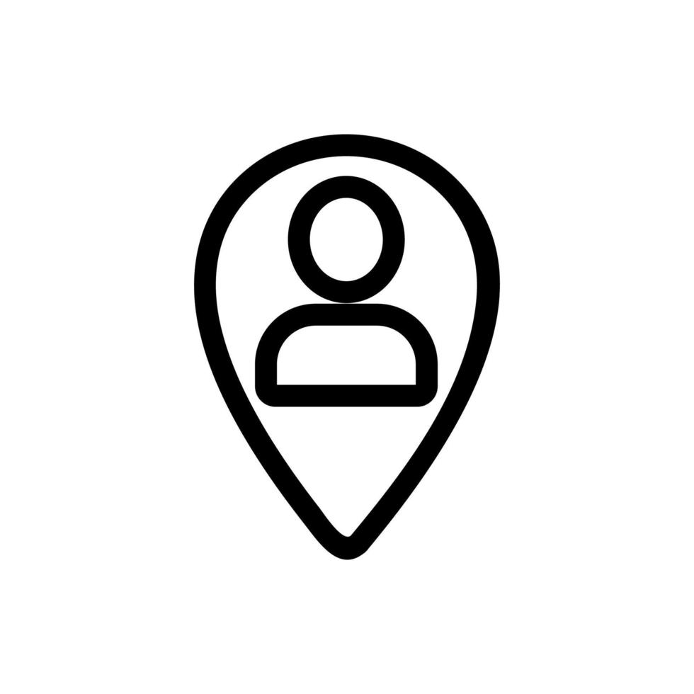 Taxi icon vector address. Isolated contour symbol illustration
