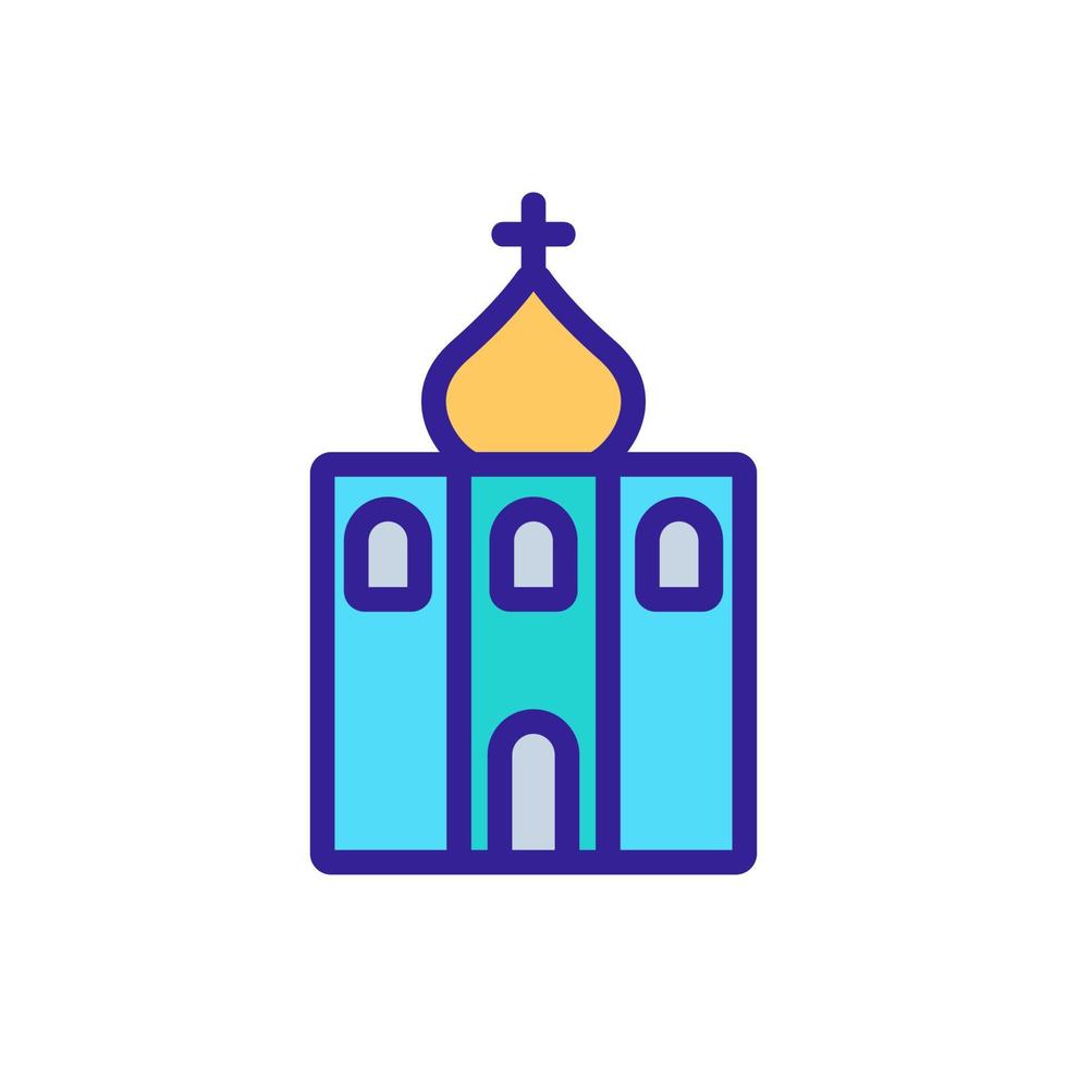 christian temple icon vector outline illustration