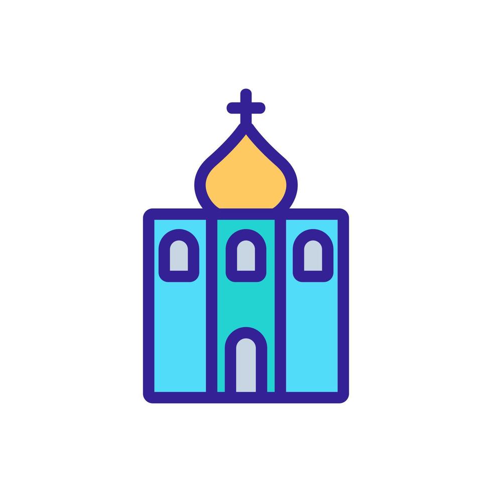 christian temple icon vector outline illustration