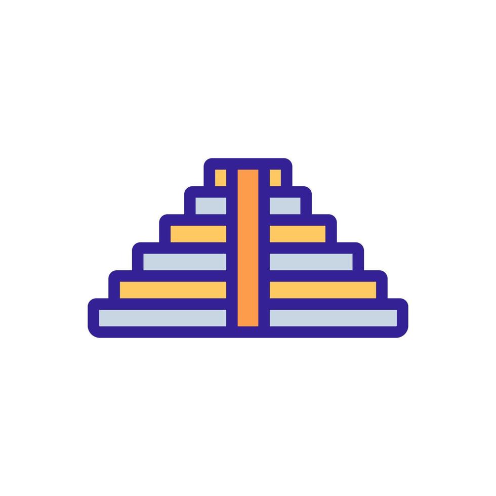 steps leading to temple icon vector outline illustration