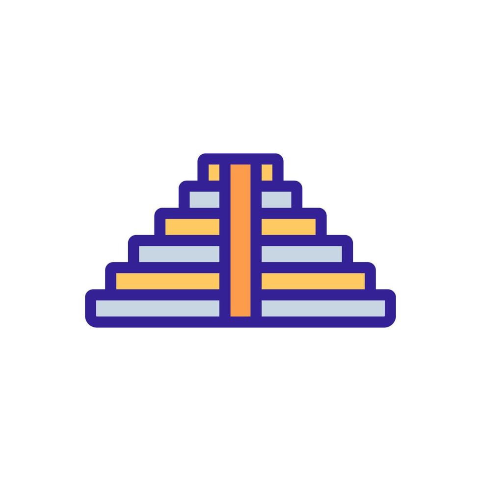 steps leading to temple icon vector outline illustration