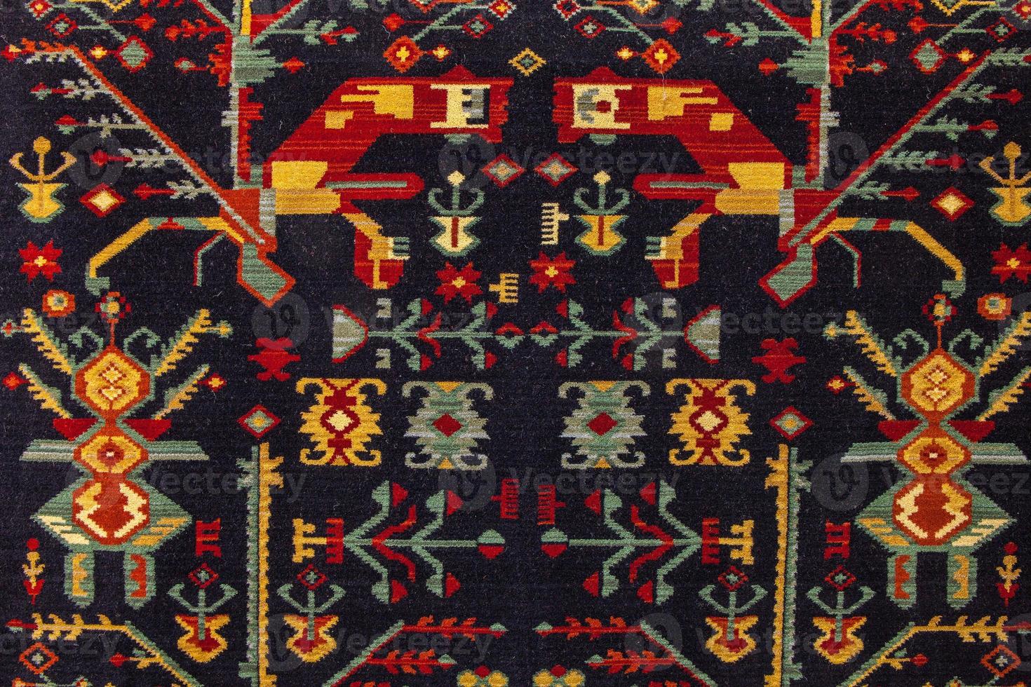 Romanian folk seamless pattern ornaments. Romanian traditional embroidery. Ethnic texture design. Traditional carpet design. Carpet ornaments. Rustic carpet design photo