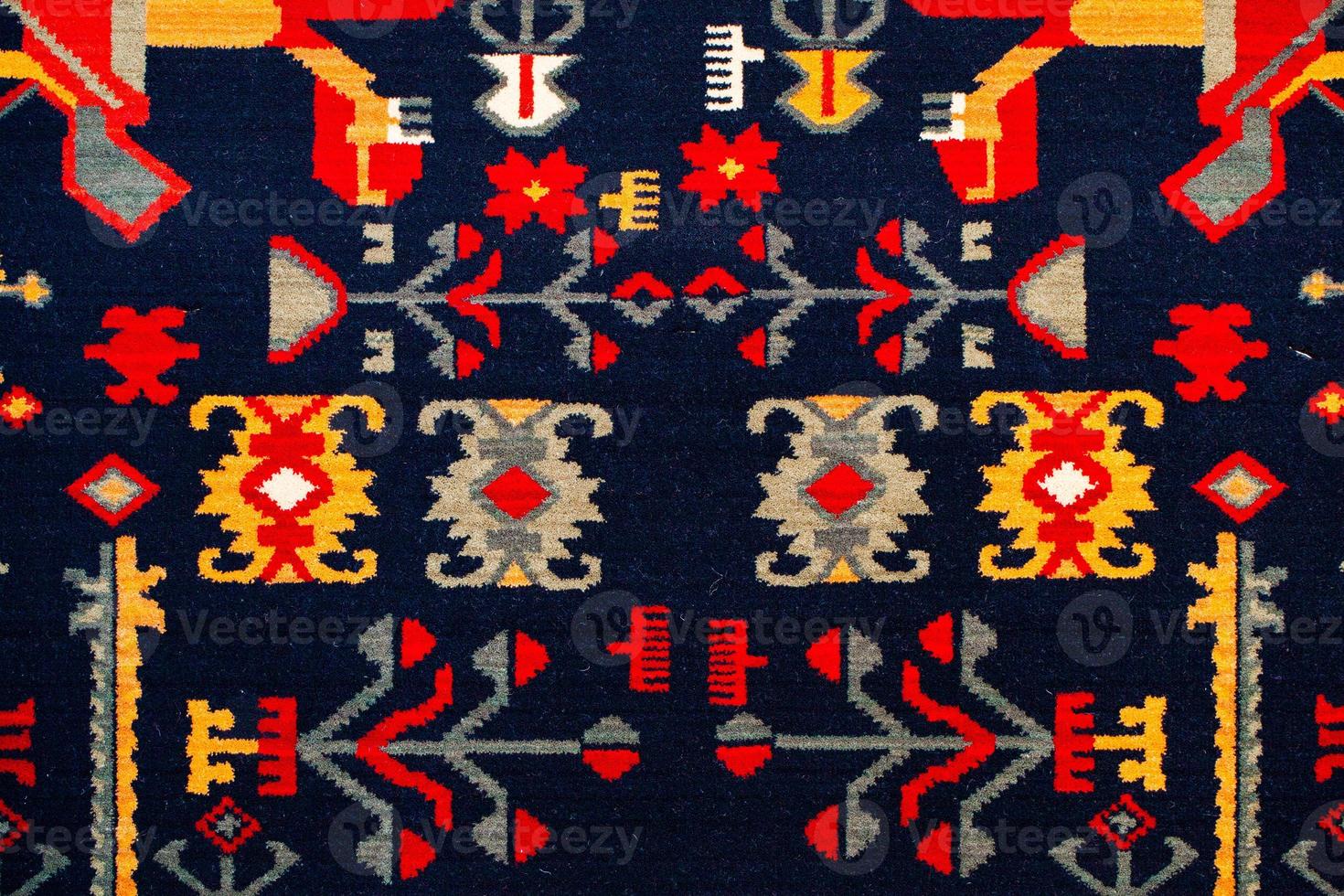 Romanian folk seamless pattern ornaments. Romanian traditional embroidery. Ethnic texture design. Traditional carpet design. Carpet ornaments. Rustic carpet design photo