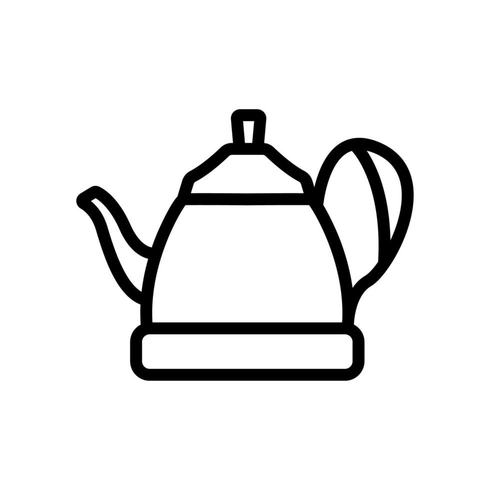 ceramic kettle icon vector outline illustration