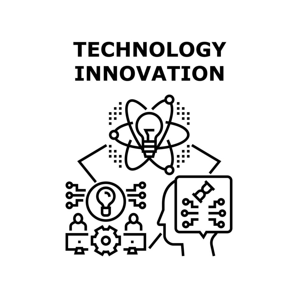 ilustración de vector de icono de innovación de tecnología