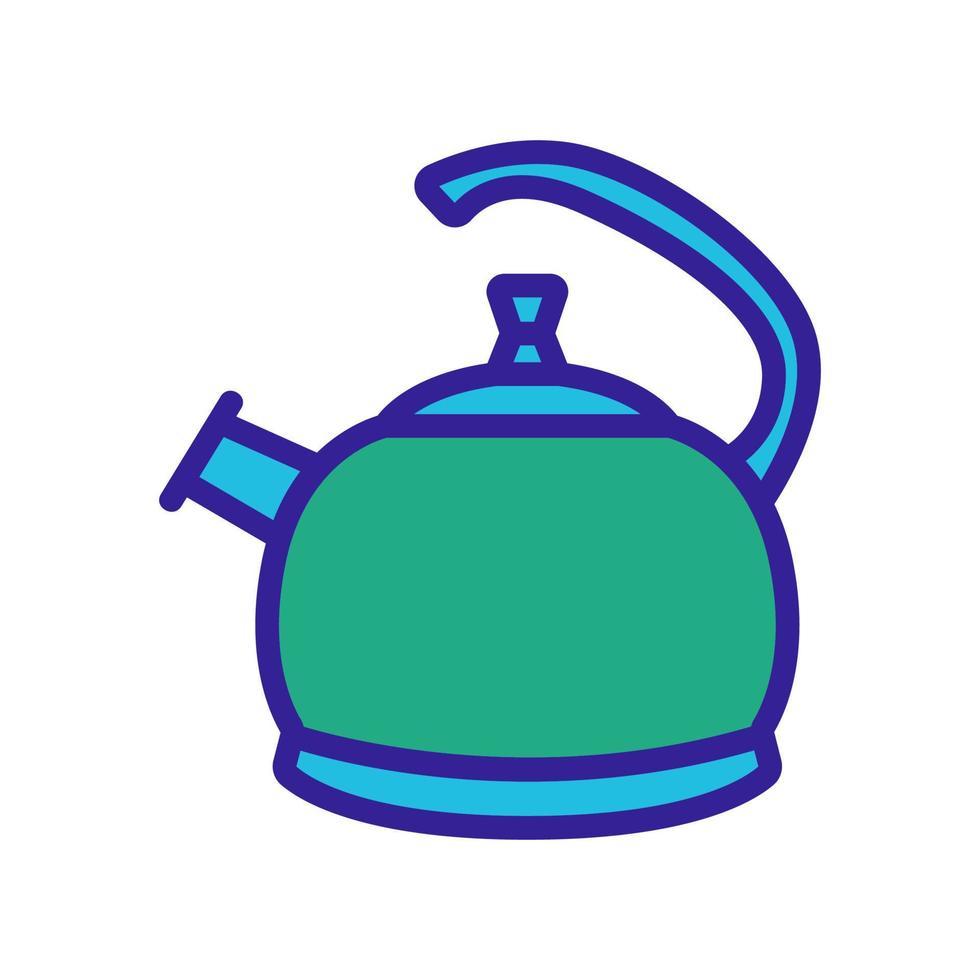 large gas boiler kettle icon vector outline illustration