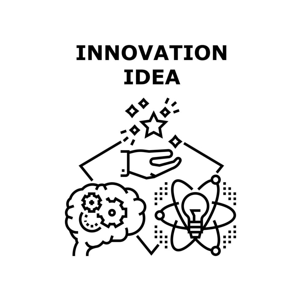 ilustración de vector de icono de idea de innovación