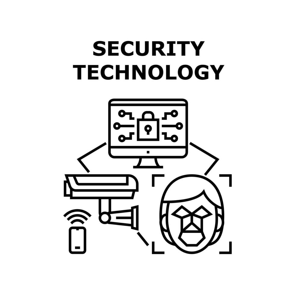 Security technology icon vector illustration