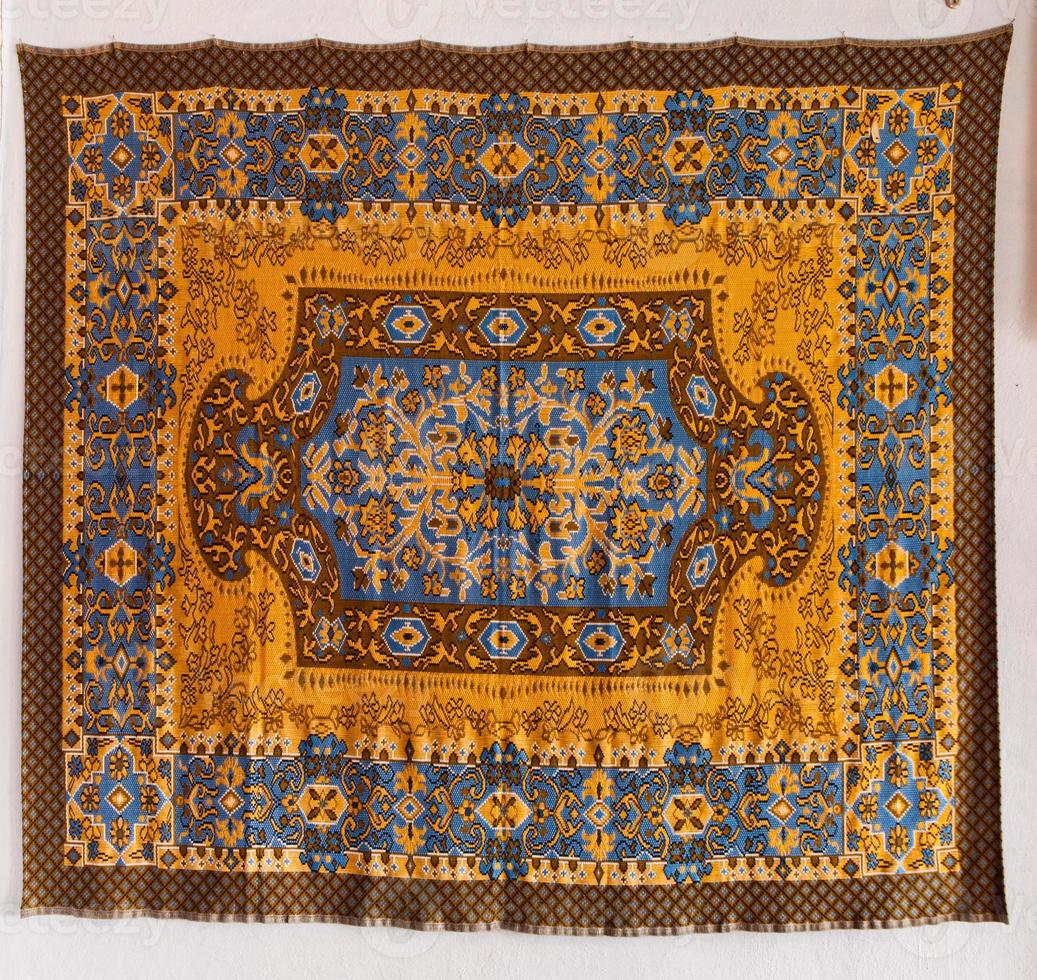 Romanian folk seamless pattern ornaments. Romanian traditional embroidery. Ethnic texture design. Traditional carpet design. Carpet ornaments. Rustic carpet design. photo