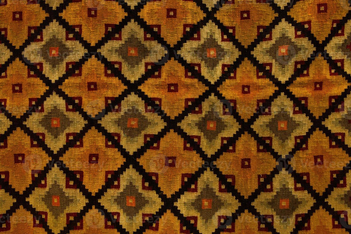 Romanian folk seamless pattern ornaments. Romanian traditional embroidery. Ethnic texture design. Traditional carpet design. Carpet ornaments. Rustic carpet design photo