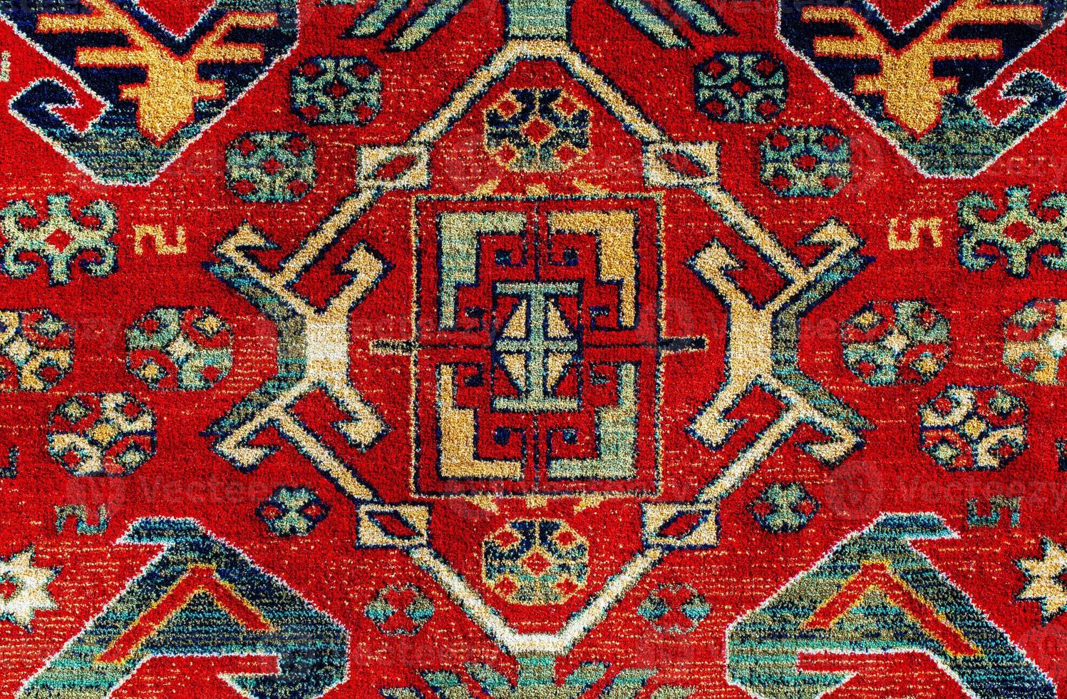 Romanian folk seamless pattern ornaments. Romanian traditional embroidery. Ethnic texture design. Traditional carpet design. Carpet ornaments. Rustic carpet design photo