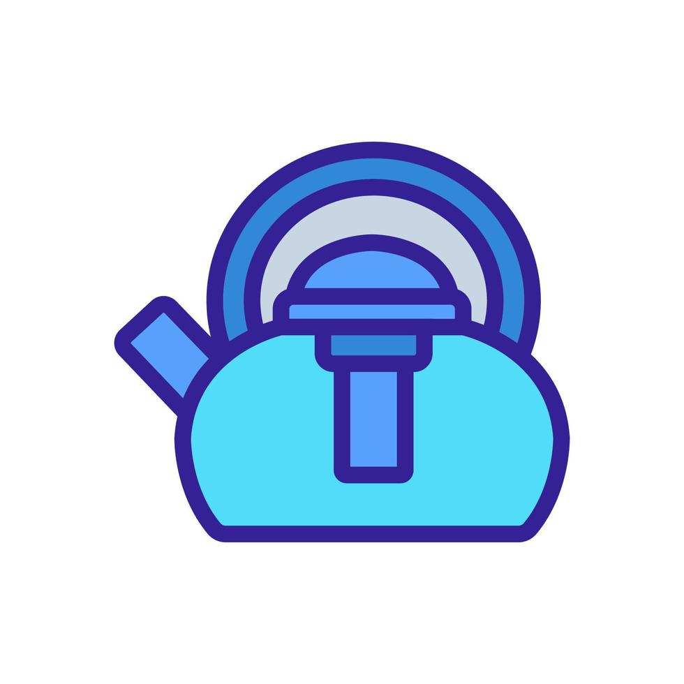 kettle with press icon vector outline illustration