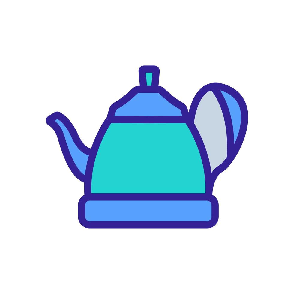 ceramic kettle icon vector outline illustration