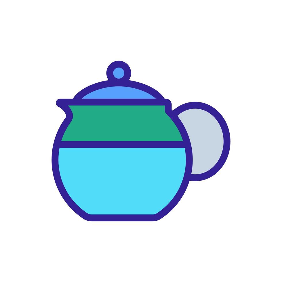 ceramic teapot for pouring tea icon vector outline illustration