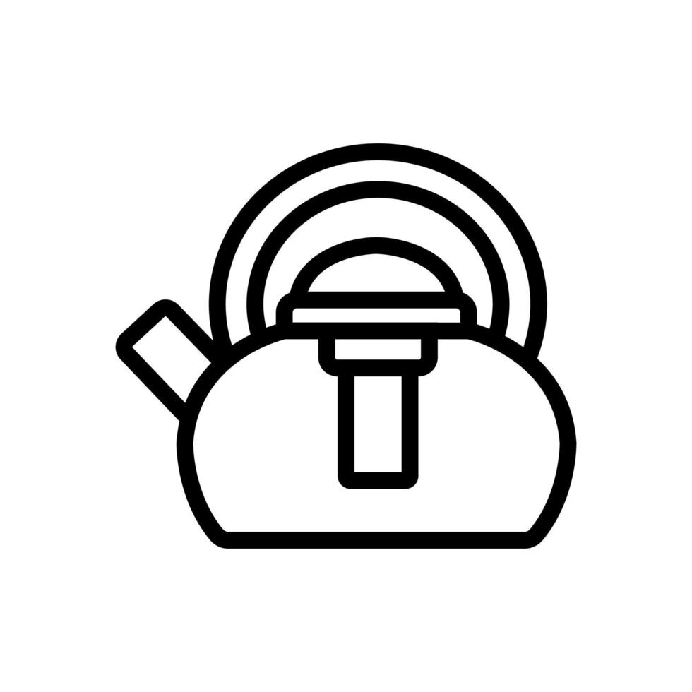 kettle with press icon vector outline illustration