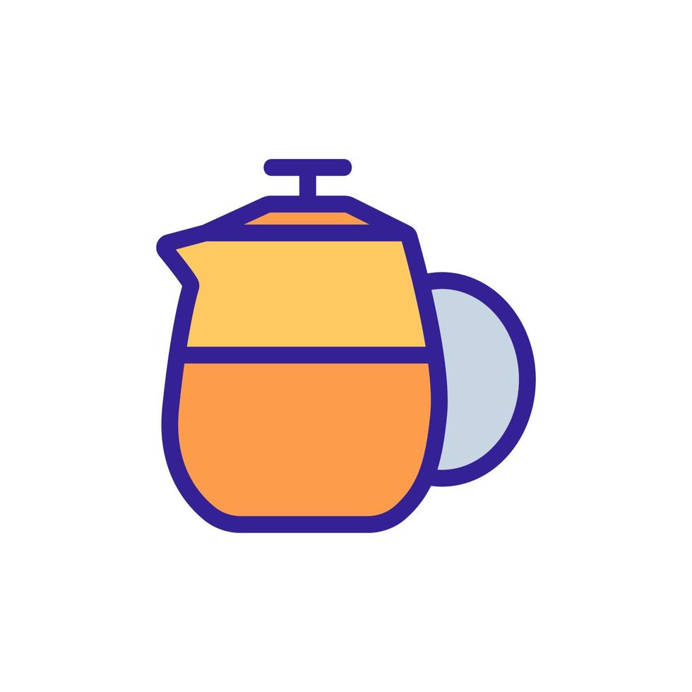 tea spill kettle icon vector outline illustration