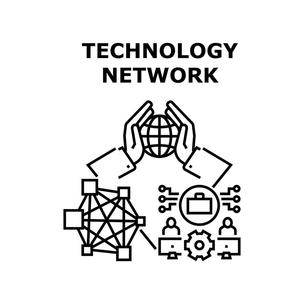 Ilustración de concepto de vector de tecnología de red