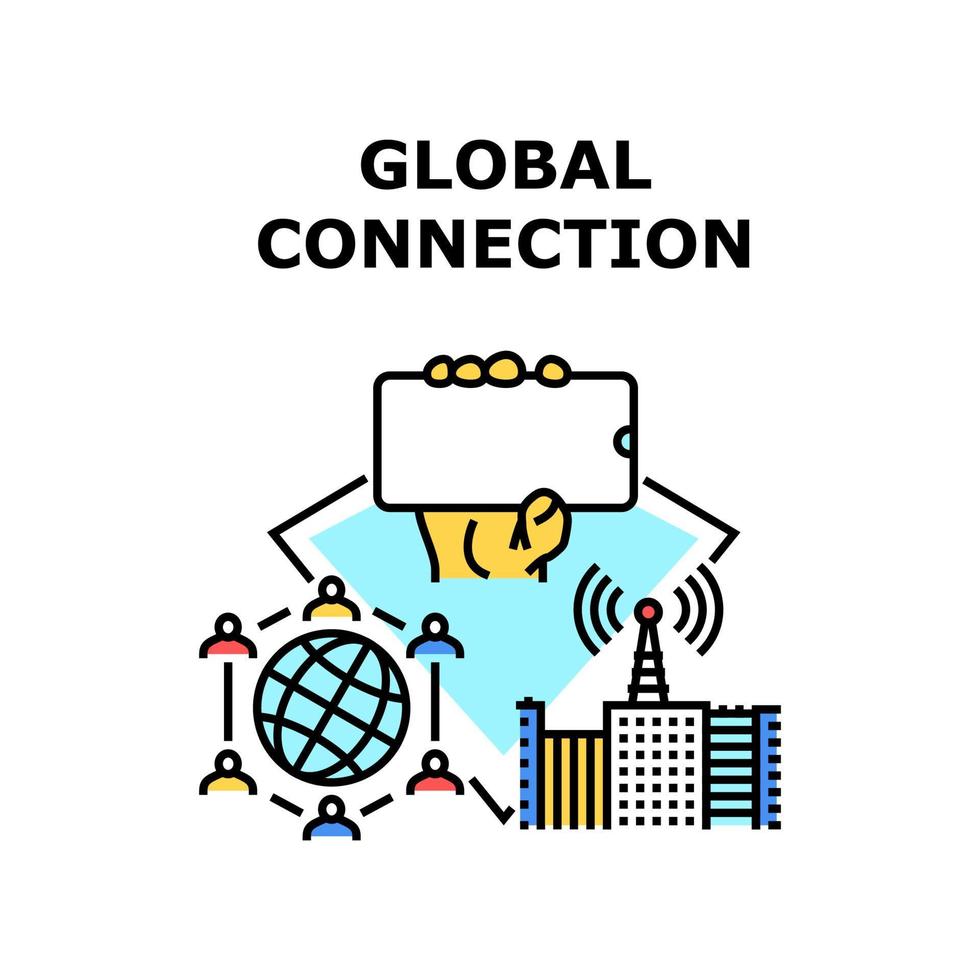 Global Connection Vector Concept Illustration