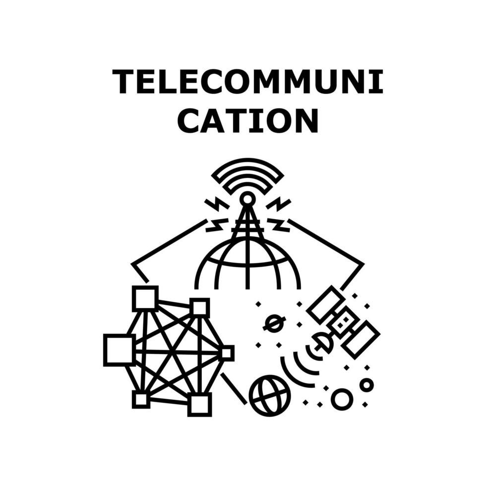 icono de telecomunicaciones ilustración vectorial vector