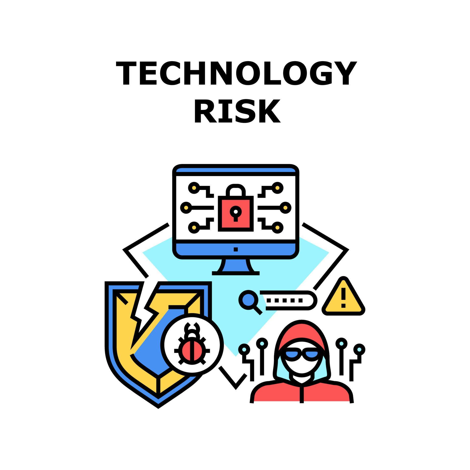 Technology Risk Vector Concept Color Illustration 9795368 Vector Art at