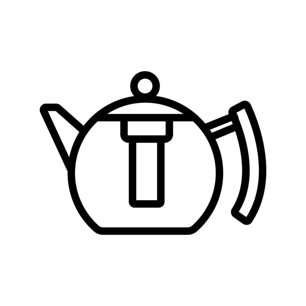 press teapot icon vector outline illustration