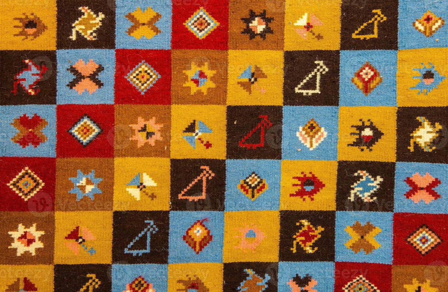 Romanian folk seamless pattern ornaments. Romanian traditional embroidery. Ethnic texture design. Traditional carpet design. Carpet ornaments. Rustic carpet design photo