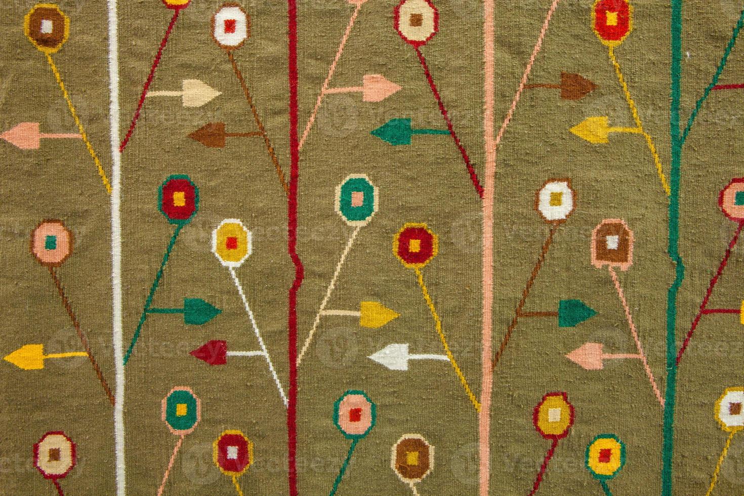Romanian folk seamless pattern ornaments. Romanian traditional embroidery. Ethnic texture design. Traditional carpet design. Carpet ornaments. Rustic carpet design photo