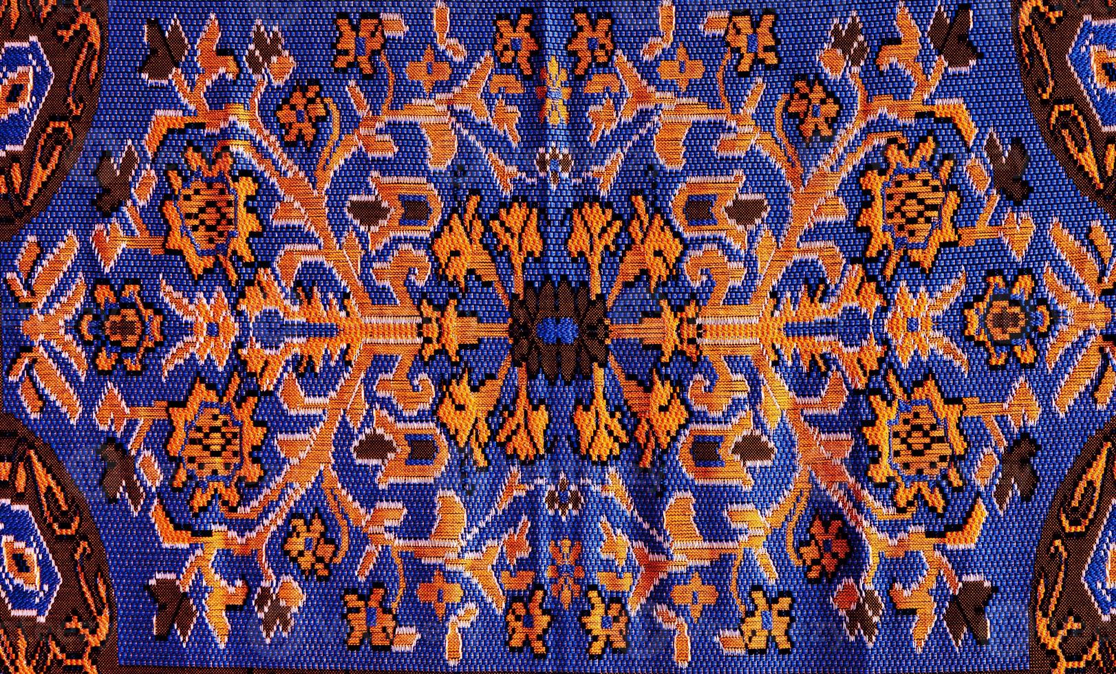 Romanian folk seamless pattern ornaments. Romanian traditional embroidery. Ethnic texture design. Traditional carpet design. Carpet ornaments. Rustic carpet design photo